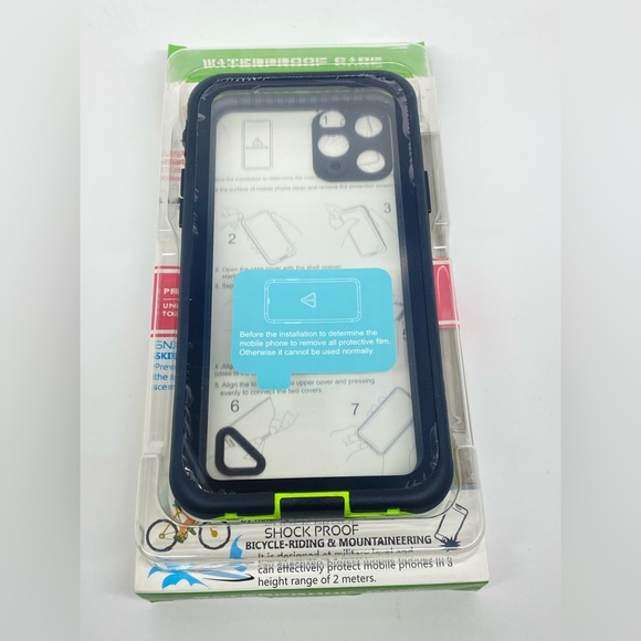 NEW WATERPROOF PHONE CASE FOR IPHONE 11 PRO BLUE/YELLOW - Picture 9 of 10